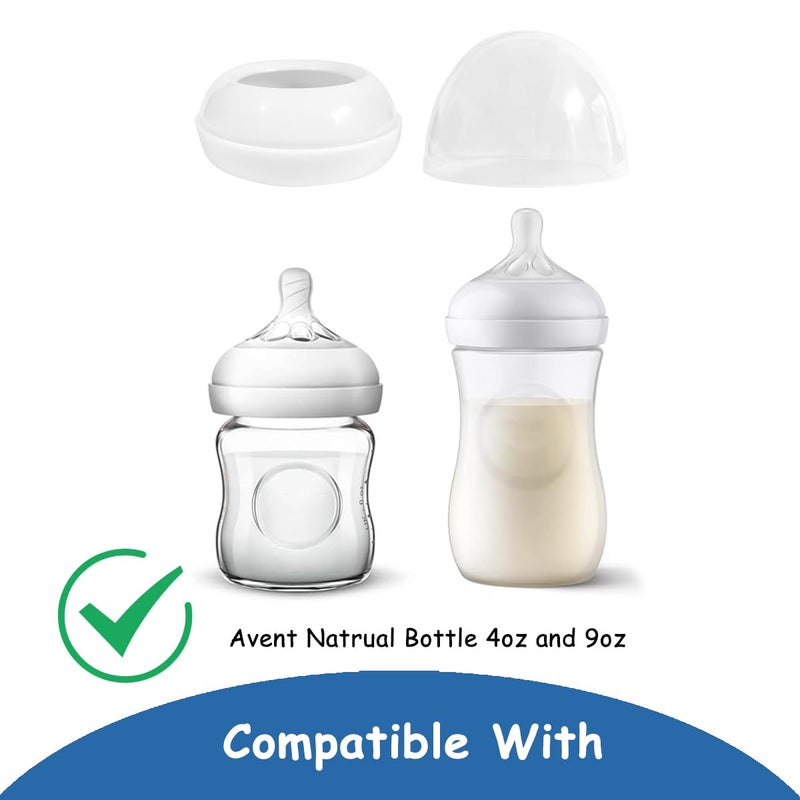 ROMIRUS Bottle Cap with Screw Ring Set Compatible with Both Avent Natural and Avent Anti-Colic PP Glass Baby Bottle, 3 Sets - Image 2